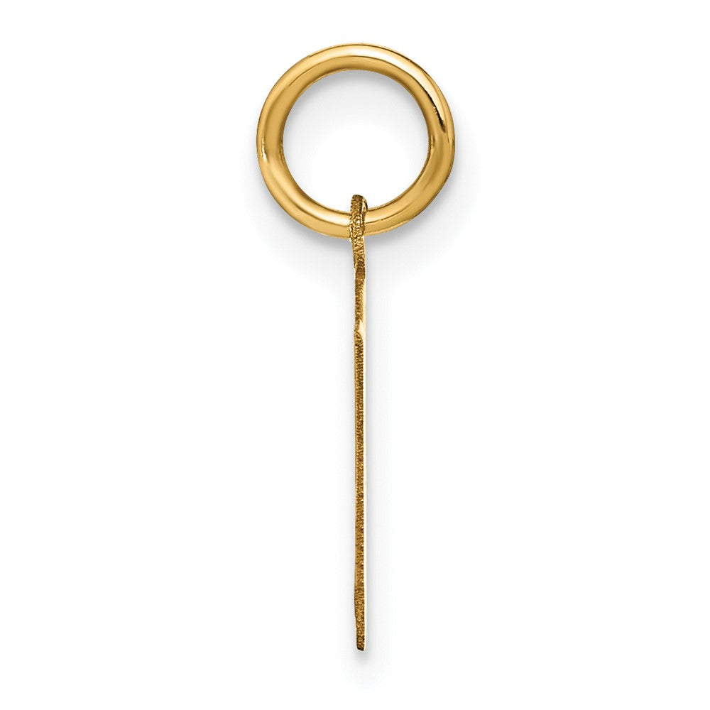 10ky Letter V Initial Pendant