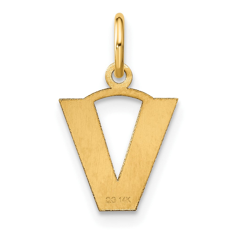 10ky Letter V Initial Pendant
