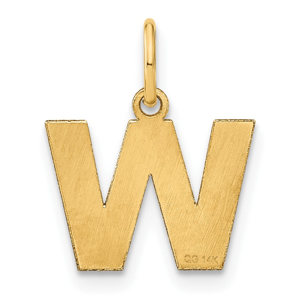 10ky Letter W Initial Pendant