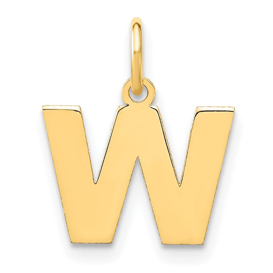 10ky Letter W Initial Pendant