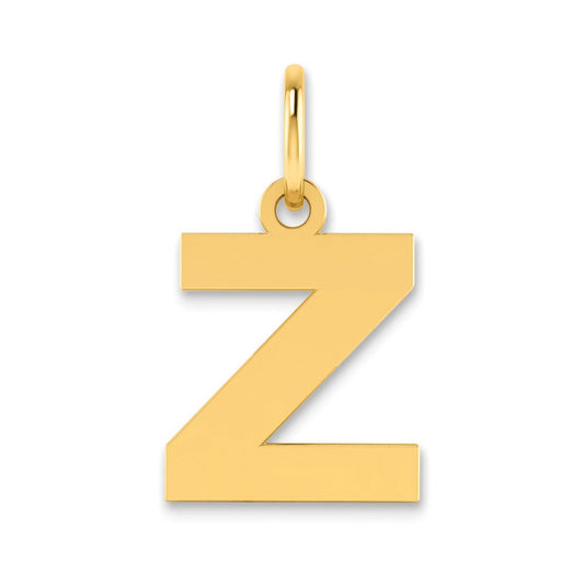 10ky Letter Z Initial Pendant