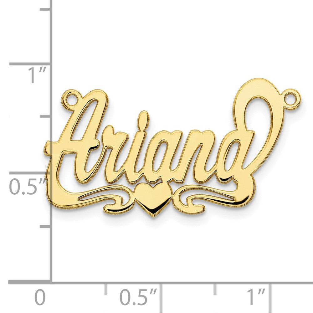 10k Yellow Gold Polished Heart Name Plate