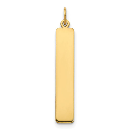 10k Yellow Gold Large Blank Bar Charm