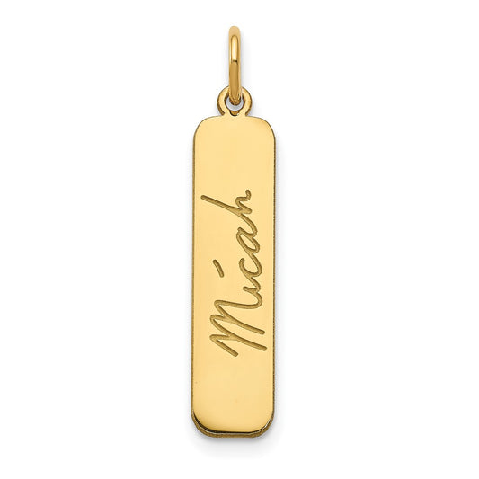 10k Yellow Gold Signature Bar Charm