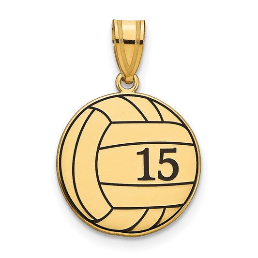 10KY Personalized Volleyball with Enameled Pendant