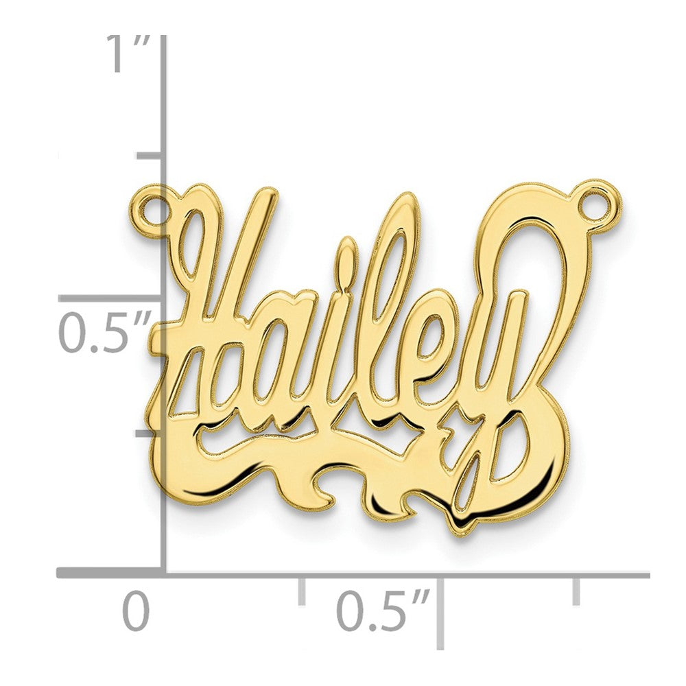 10k Yellow Gold Polished Name Plate