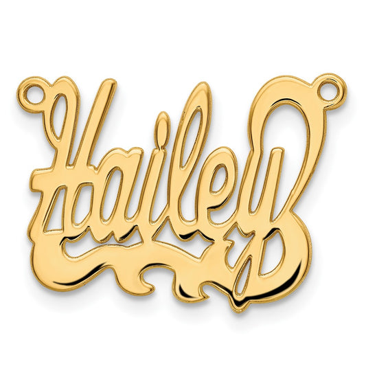 10k Yellow Gold Polished Name Plate