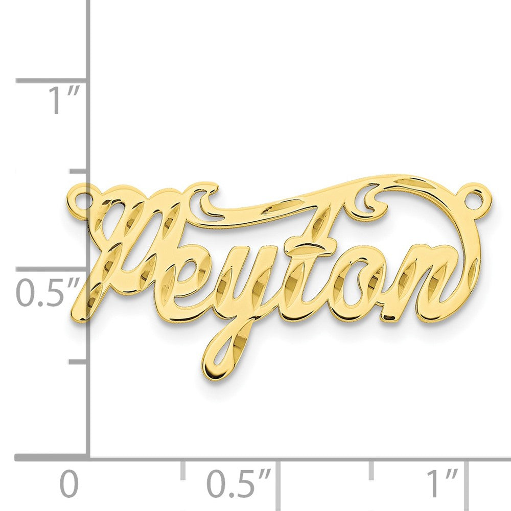 10k Yellow Gold Diamond-cut Name Plate