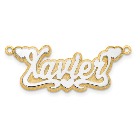 10k 3D Two-tone Polished Name Plate