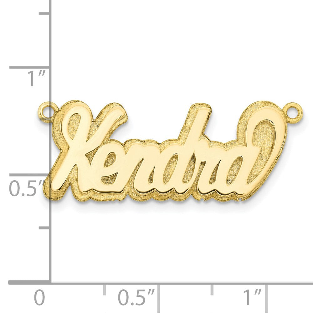 10k Yellow Gold 3D Polished Name Plate