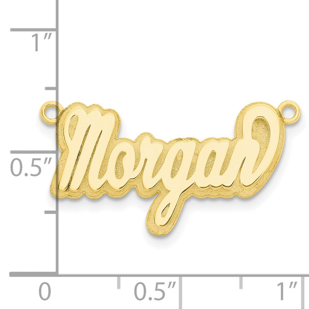 10k Yellow Gold Polished 3D Name Plate