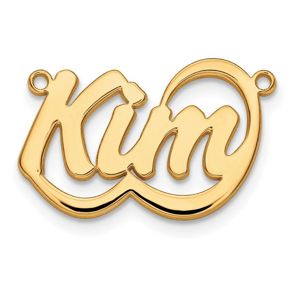 10k Yellow Gold Swoop Name Plate