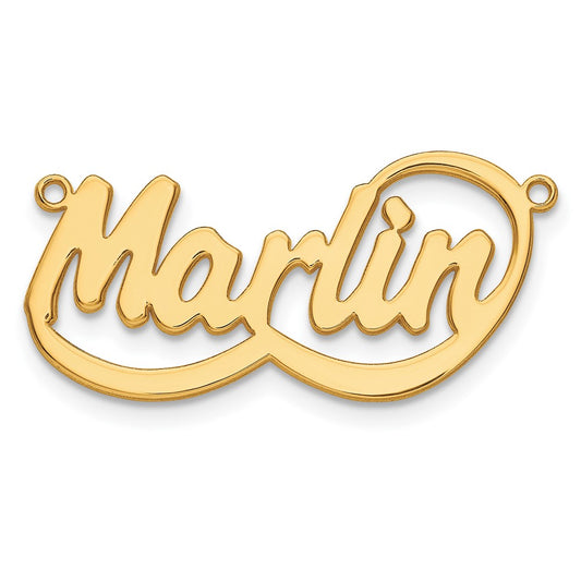 10k Yellow Gold Swoop Name Plate