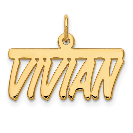 10k Yellow Gold Top Bar Name Plate