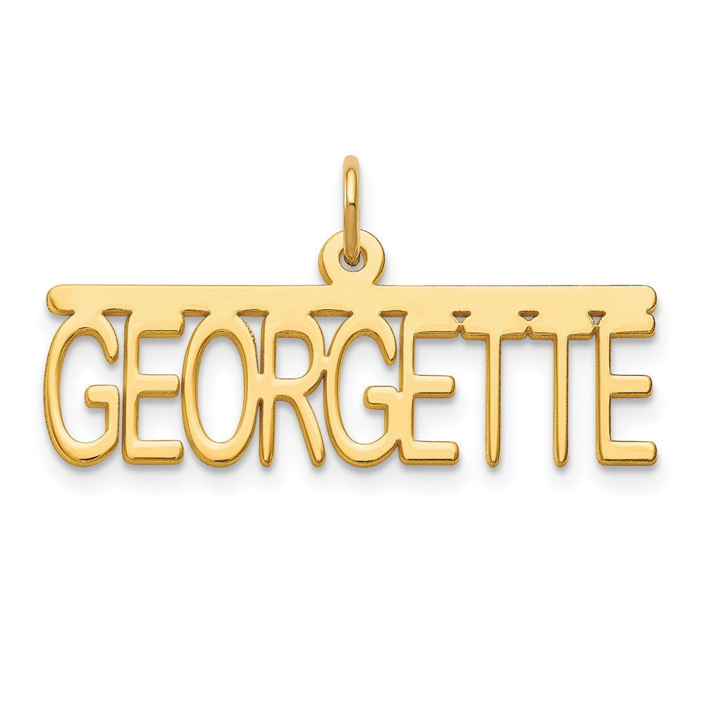10k Yellow Gold Top Bar Name Plate