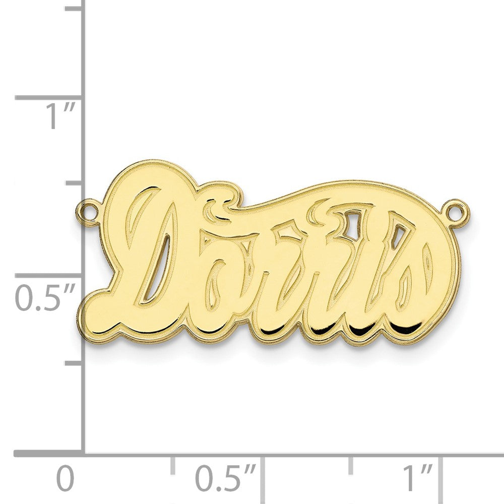 10k Yellow Gold  Etched name Plate