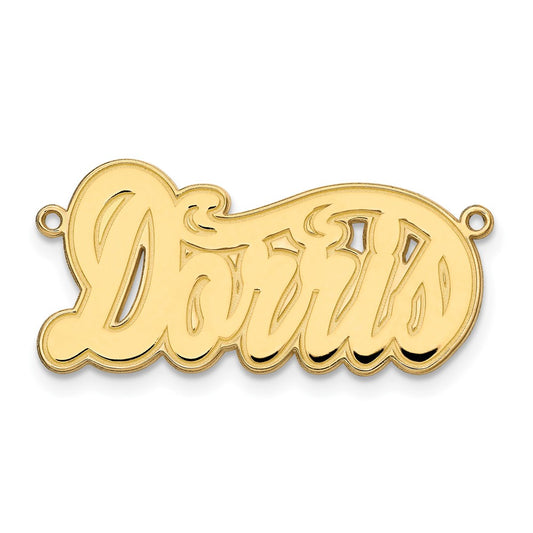 10k Yellow Gold  Etched name Plate