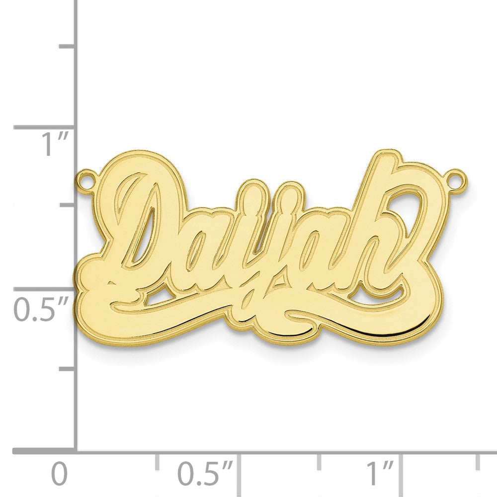 10k Yellow Gold Etched Name Plate