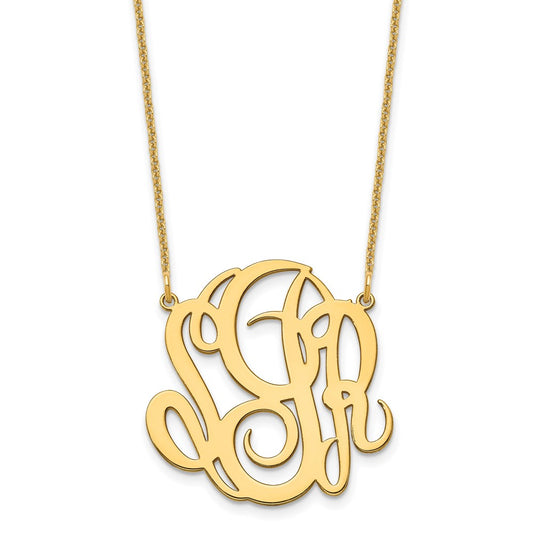 10k Yellow Gold Monogram Necklace