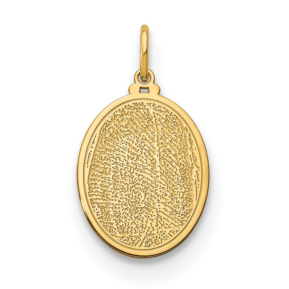 10k Yellow Gold Small Oval Fingerprint Charm