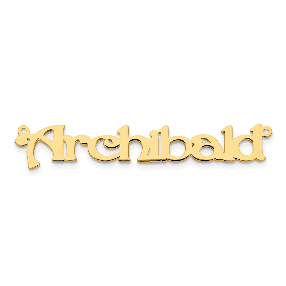 10k Yellow Gold Polished Name Plate