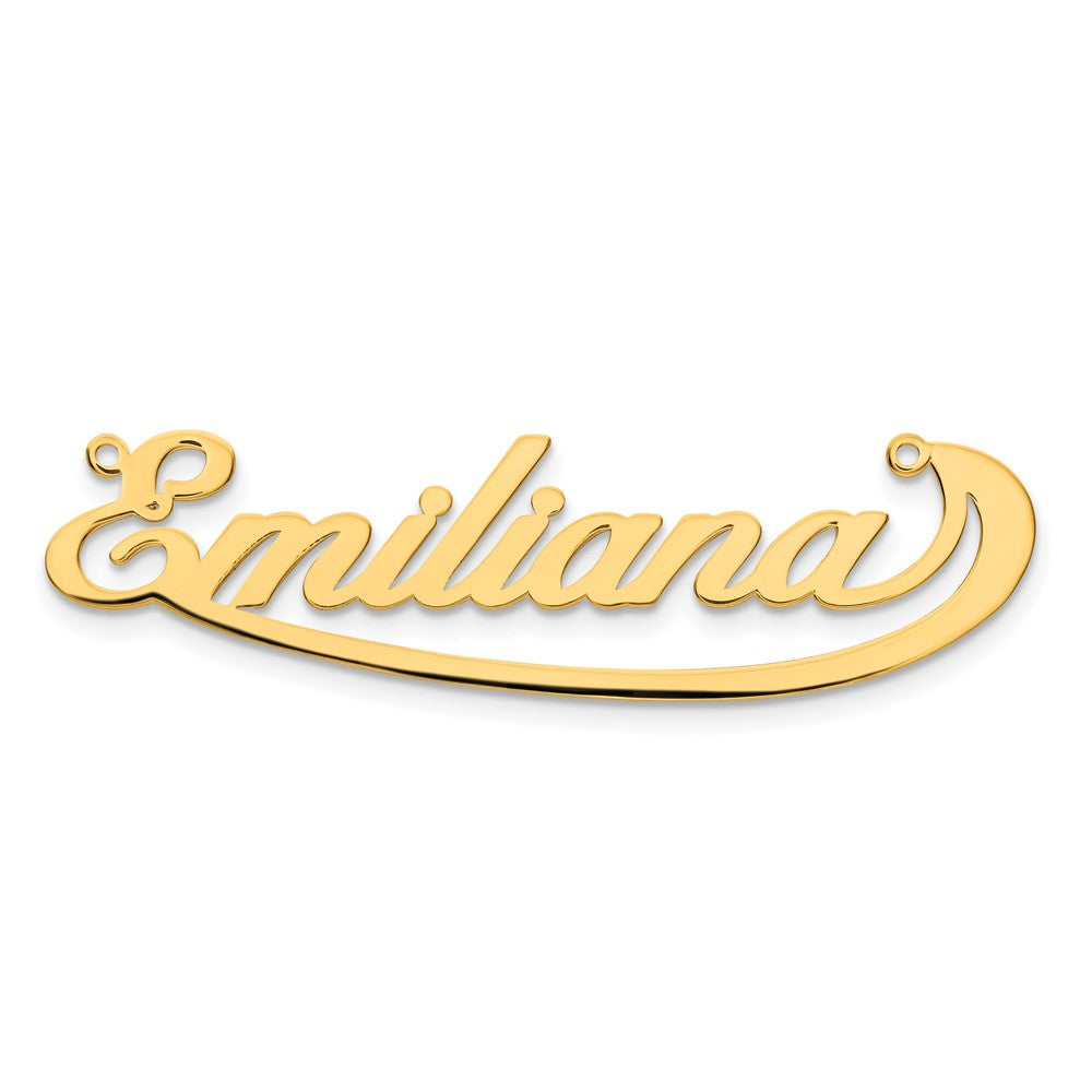 10k Yellow Gold Swoop Name Plate