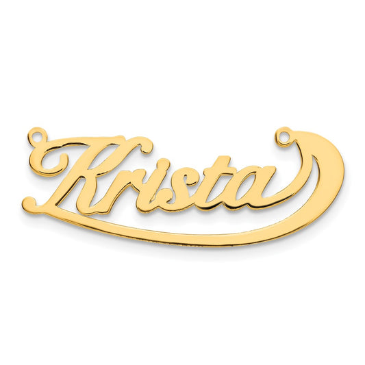 10k Yellow Gold Swoop Name Plate