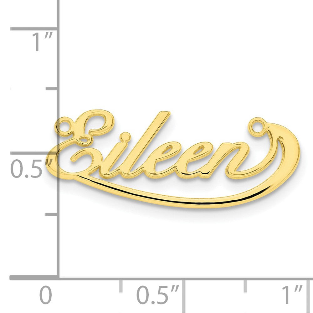 10k Yellow Gold Small Swoop Name Plate
