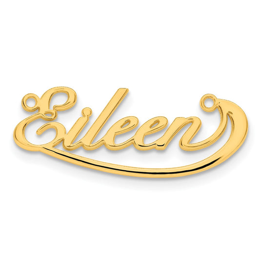 10k Yellow Gold Small Swoop Name Plate