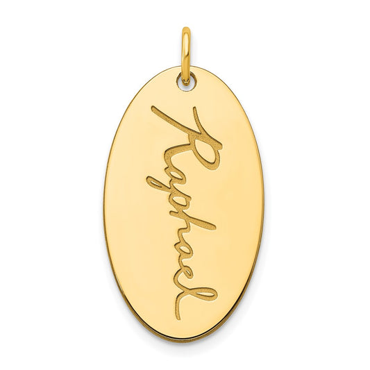 10k Yellow Gold Oval Signature Charm