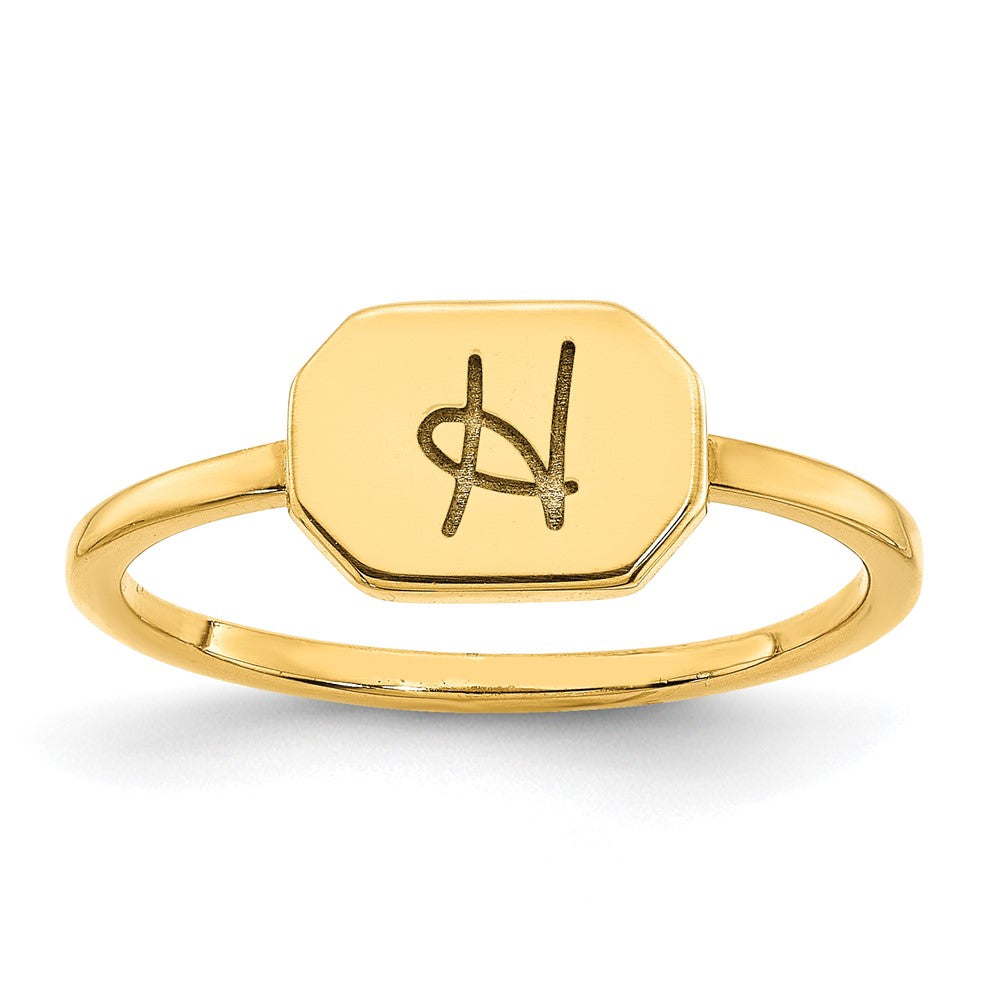 10k Yellow Gold Initial Ring
