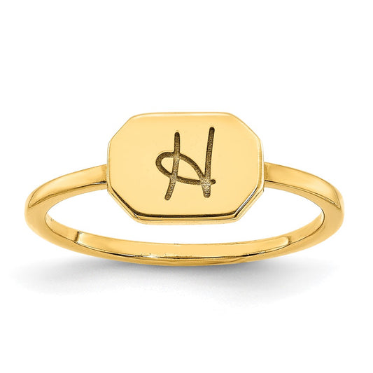 10k Yellow Gold Initial Ring