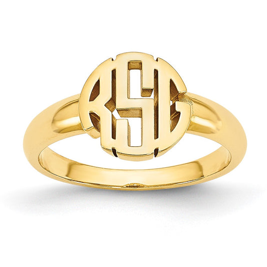 10k Yellow Gold Monogram Ring