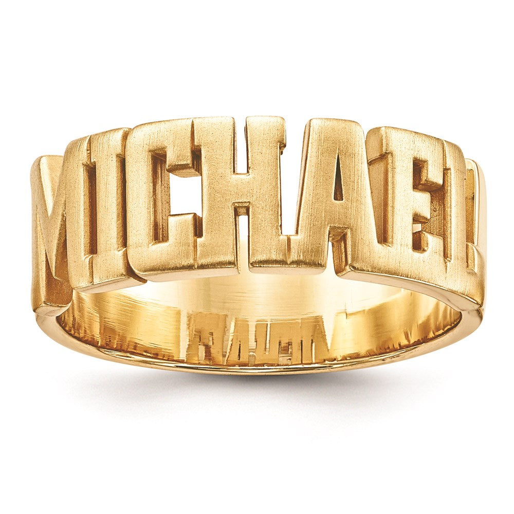 10k Yellow Gold Cut-out Name Ring