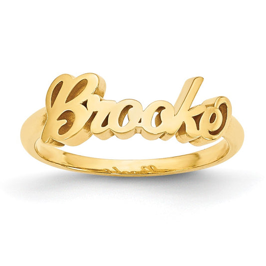 10k Yellow Gold Name Plate Ring