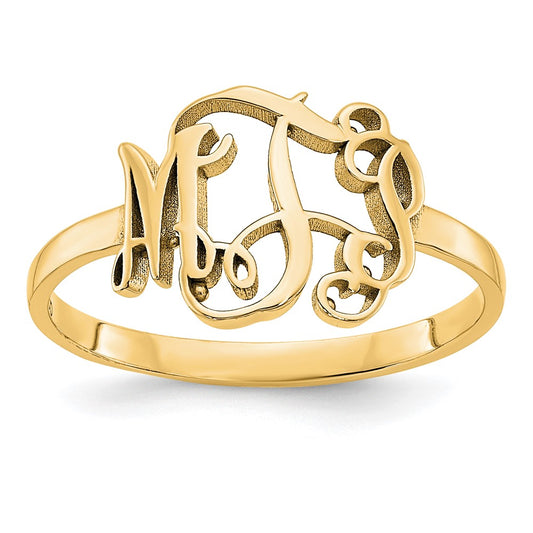 10k Yellow Gold Monogram Ring