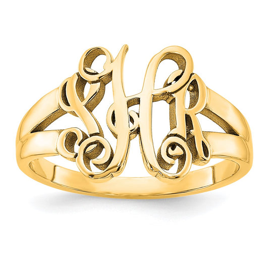 10k Yellow Gold Monogram Ring