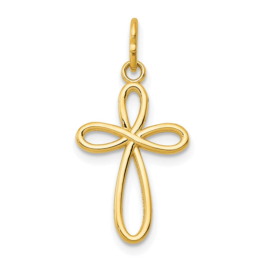 10k Polished Cross Pendant