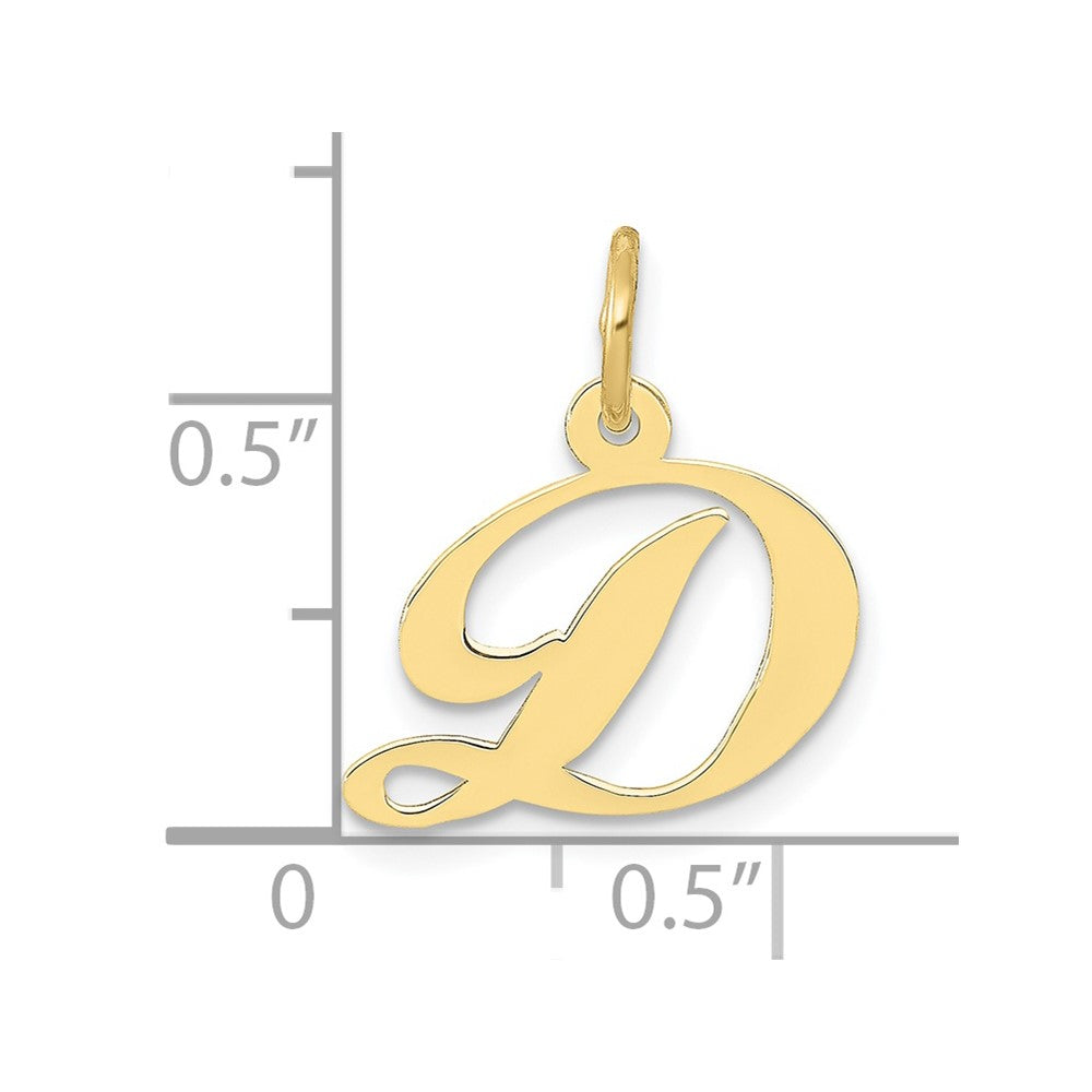 10K Small Fancy Script Initial D Charm