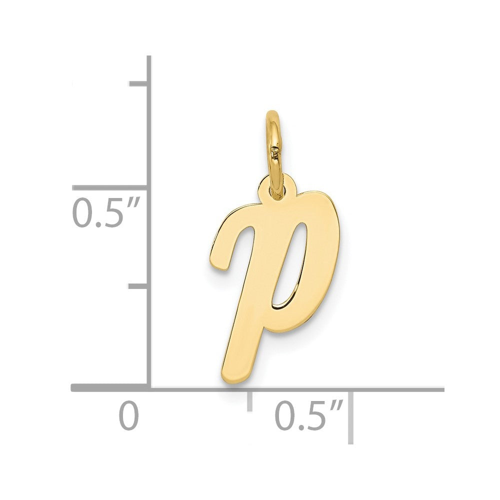 10k Small Script Initial P Charm