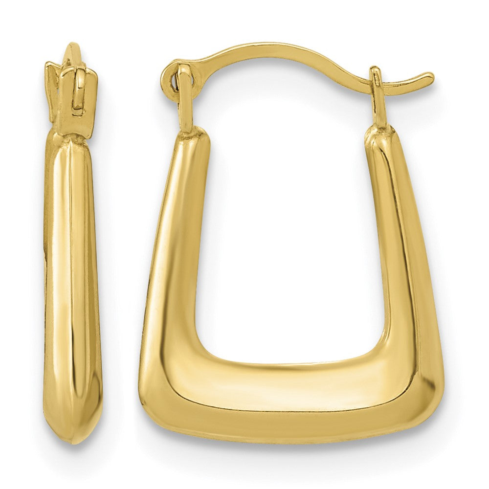 10K Polished Hollow Fancy Hoops