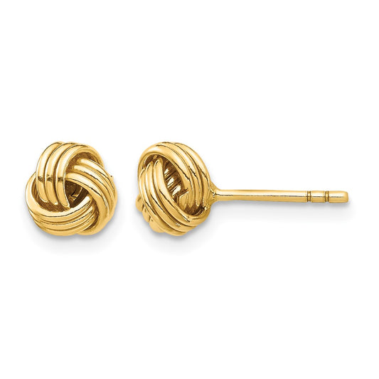 10K Love Knot Post Earring