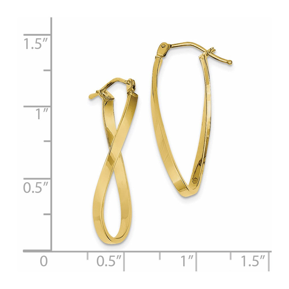 10k Small Twisted Earrings