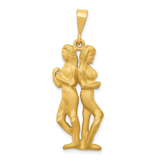 10k Gemini Zodiac Charm