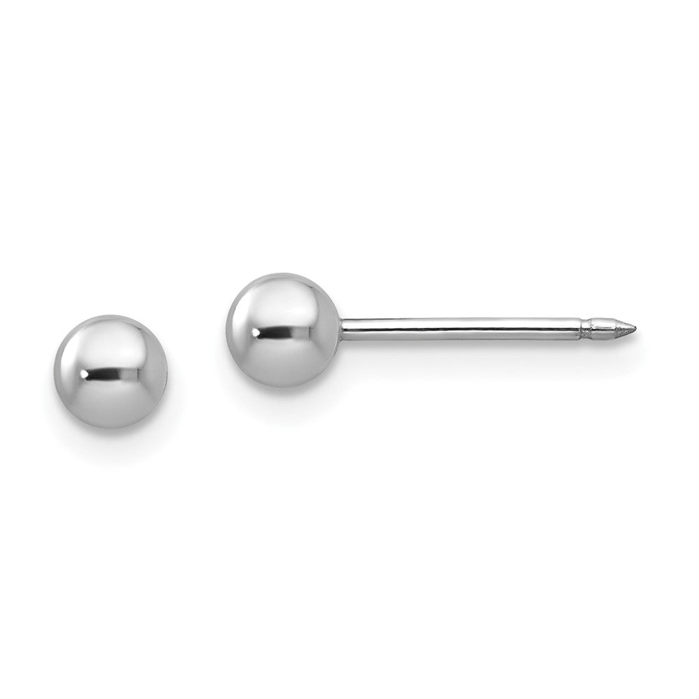 Piercing only 14k White Gold 4mm Ball Post Earrings