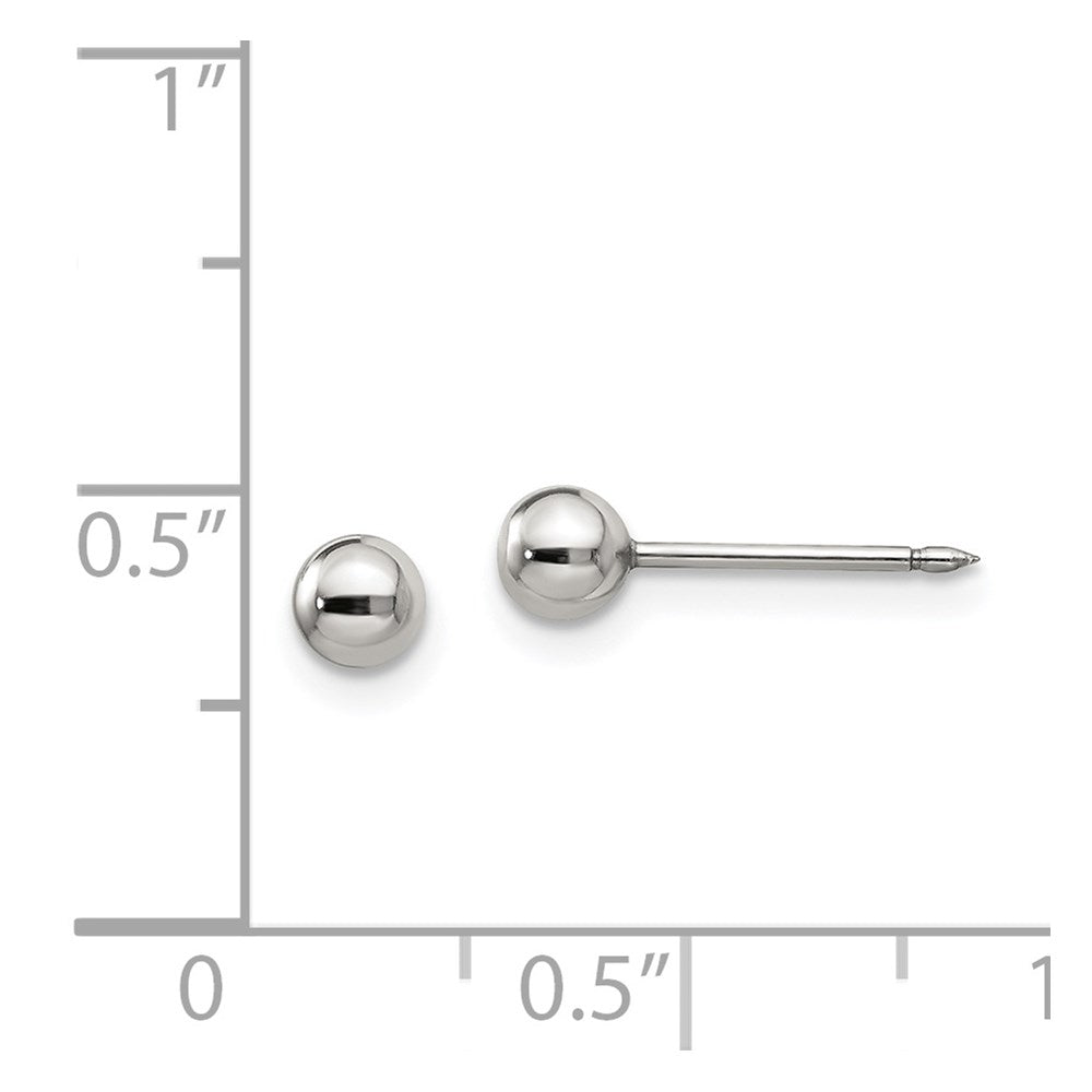 Piercing only Stainless Steel Polished 4mm Ball Post Earrings