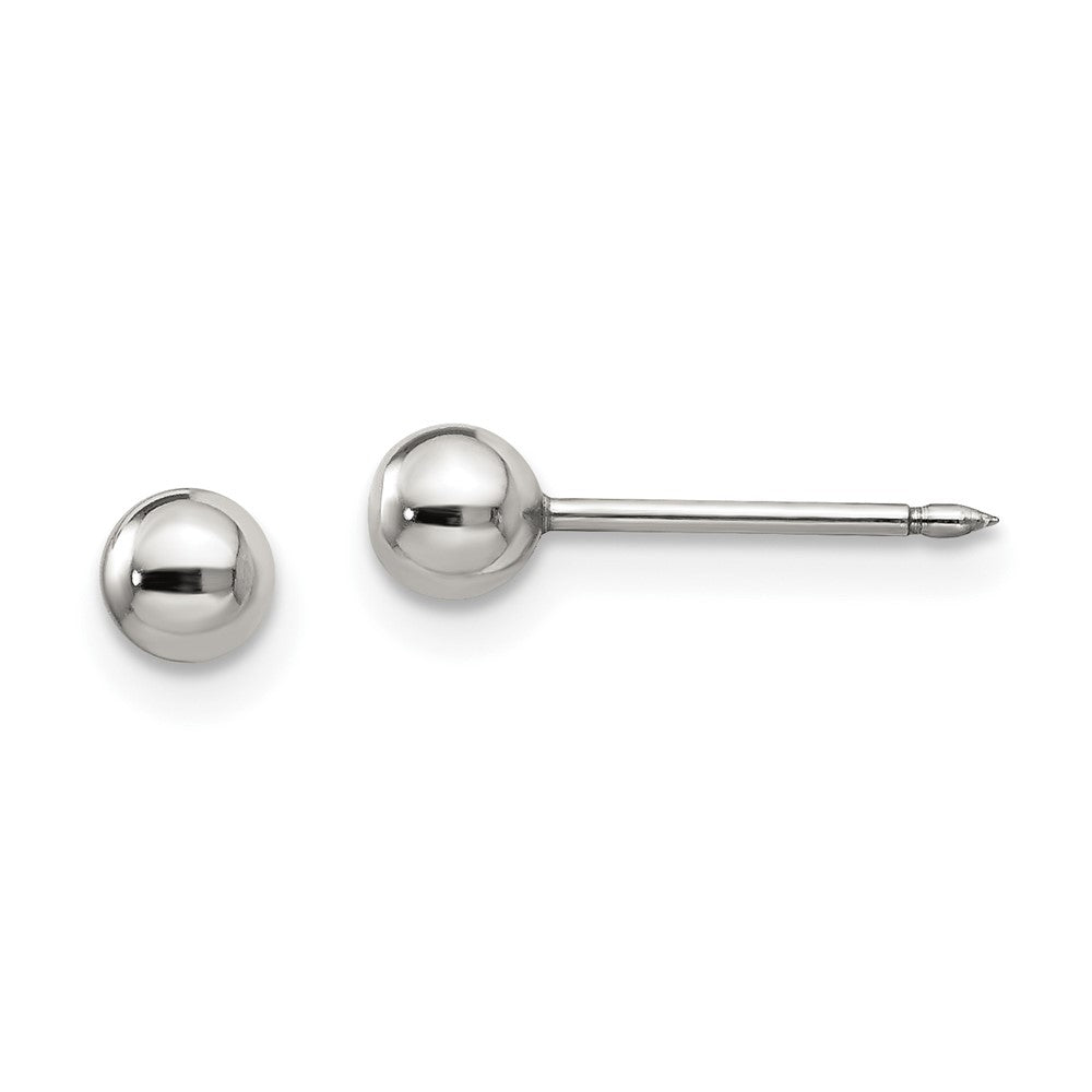Piercing only Stainless Steel Polished 4mm Ball Post Earrings