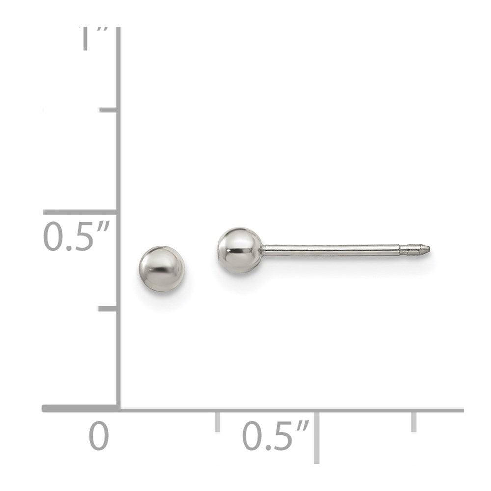 Piercing only Titanium 3mm Ball Post Earrings