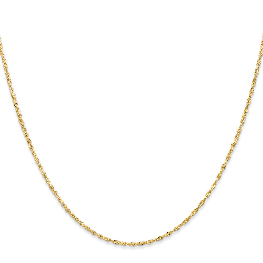 18K 20 inch 1.1mm Singapore with Spring Ring Clasp Chain