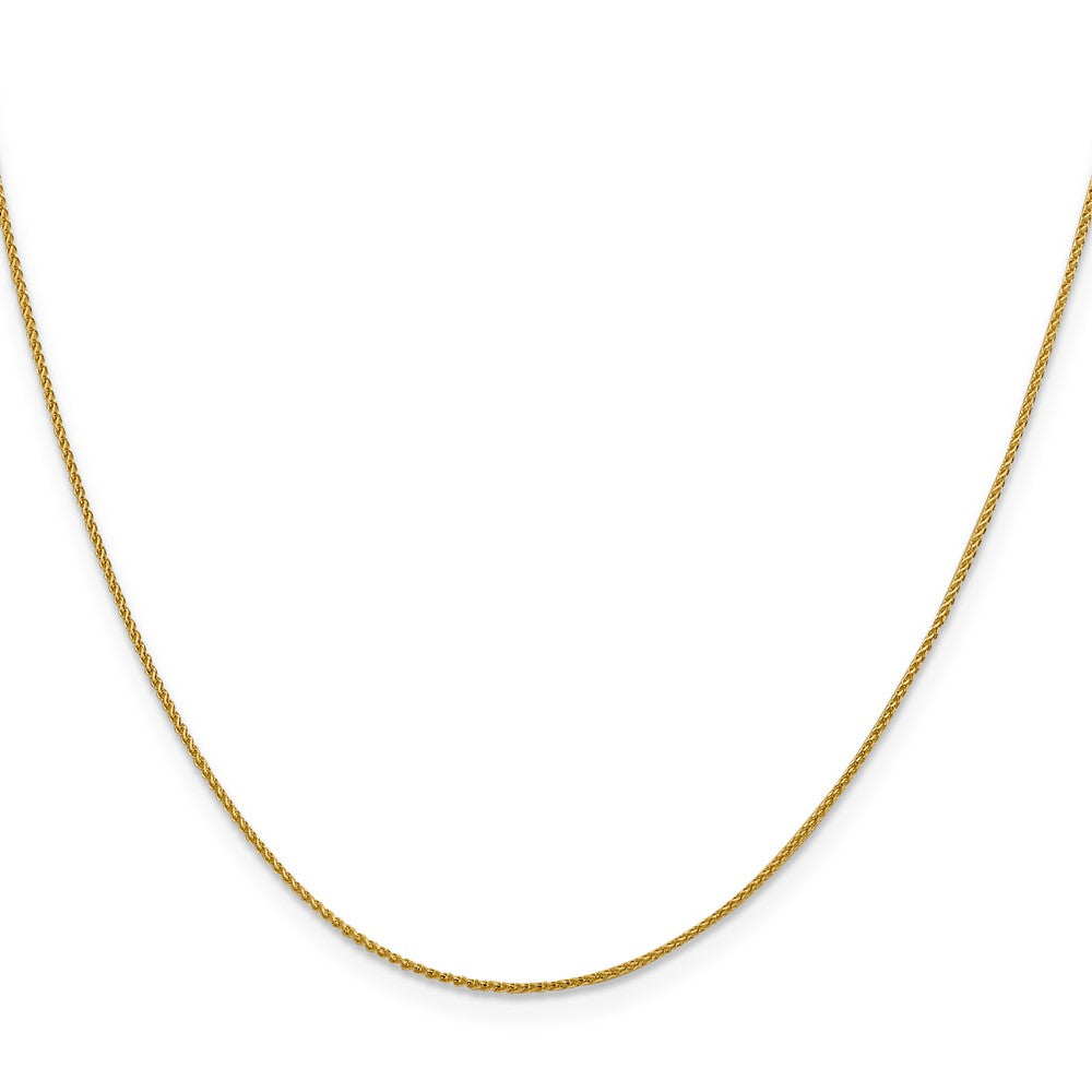 18K 24 inch 1mm Diamond-cut Spiga with Spring Ring Clasp Chain